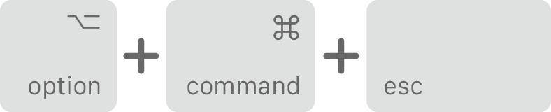 Mac에서 삭제할 수 없는 파일을 삭제하려면 앱을 강제 종료하세요.