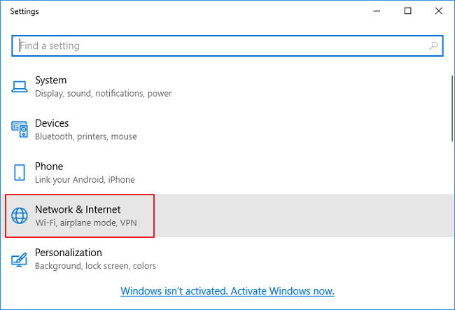 네트워크 상태 확인