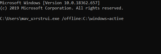 시스템 보호 명령 활성화