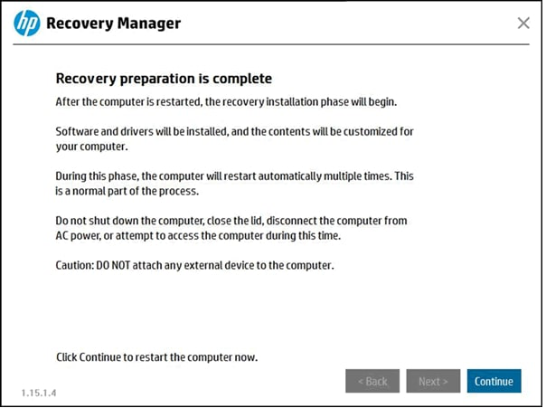 HP클라우드 복구 도구 사용하기10