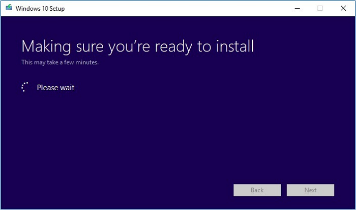Windows 10 설치 준비 완료
