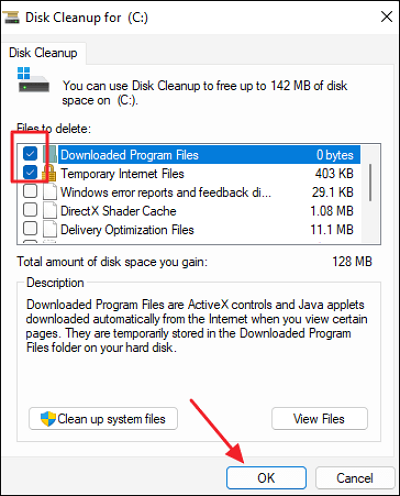 삭제할 구성 요소를 선택하세요
