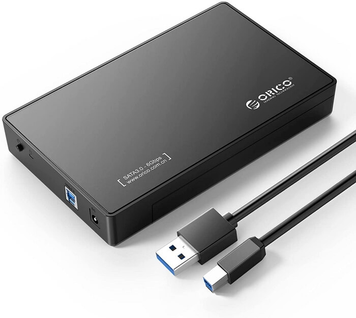 하드 드라이브를 노트북에 연결하는 HDD 인클로저