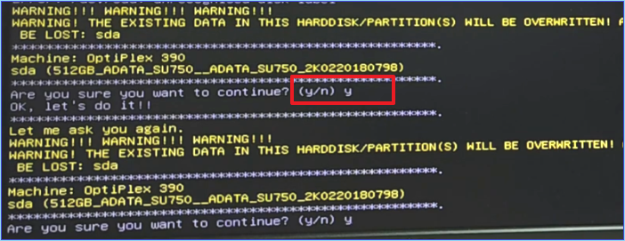 계속하려면 y를 입력하세요.