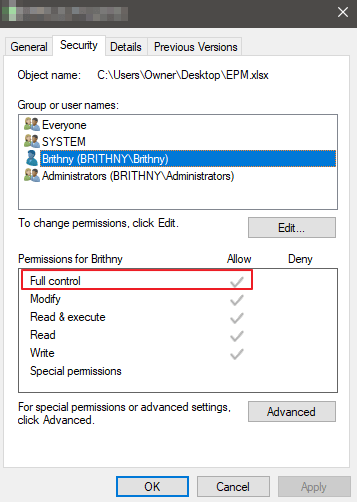 완전한 통제권을 부여하다