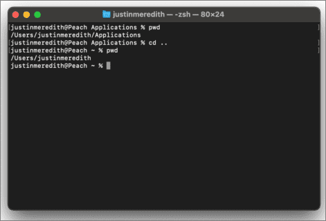 Mac 터미널에서 디렉토리 변경