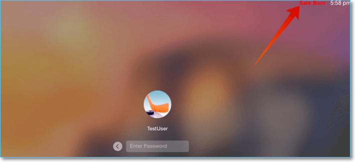Safe Boot가 빨간색으로 쓰여 있는지 확인하세요.