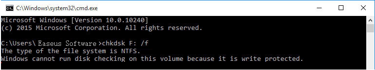 chkdsk 쓰기 보호
