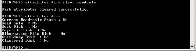 diskpart-attributes-disk-clear-readonly