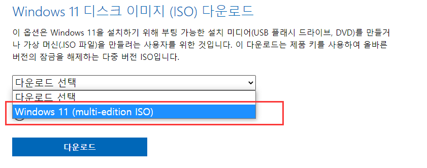 윈도우 11 iso 다운로드