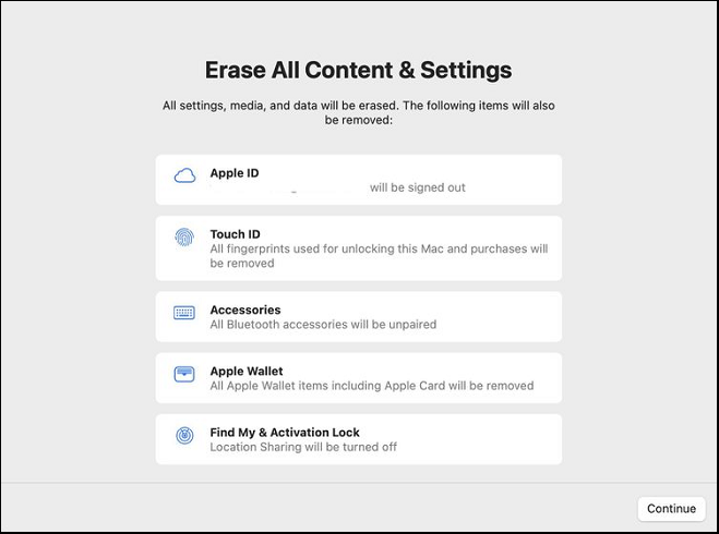 계속 버튼을 누르십시오
