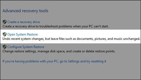 오픈 시스템 복원