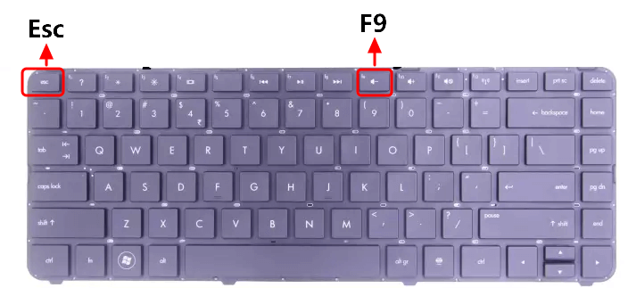 HP 부팅 메뉴 키