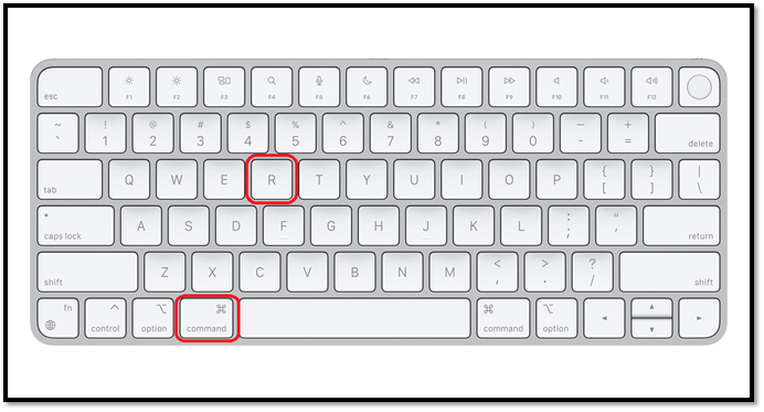 Command와 R 키를 길게 누르세요.