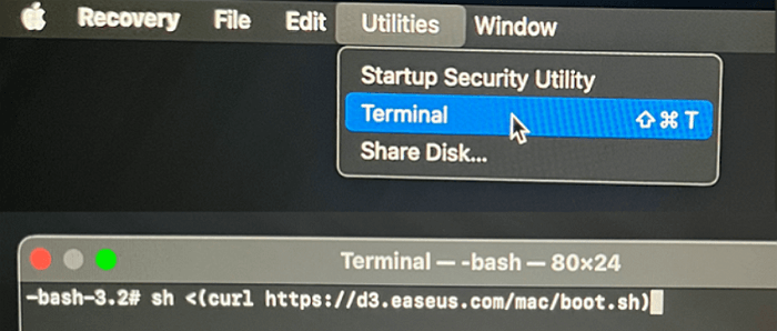 복구 모드에서 EaseUS 소프트웨어 실행