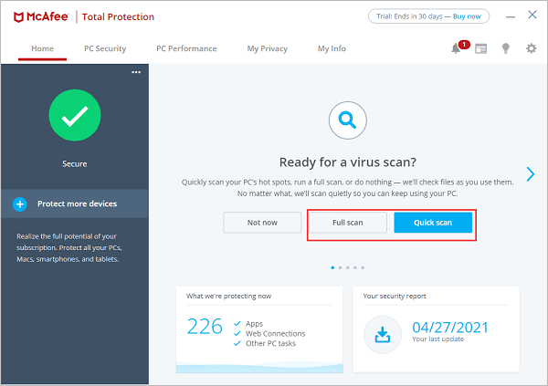 맥아피 바이러스 백신