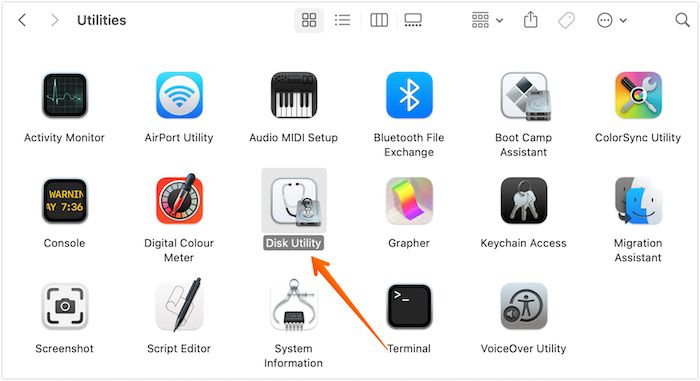 Mac에서 디스크 유틸리티 열기