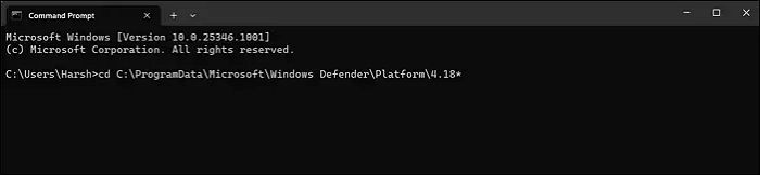 Windows Defender 폴더로 이동