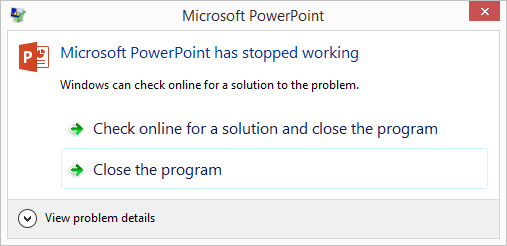 파워 포인트 작동 중지