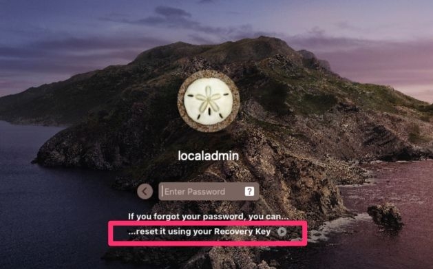 복구 키를 사용하여 재설정