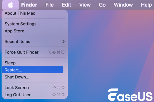 맥을 재시작하세요