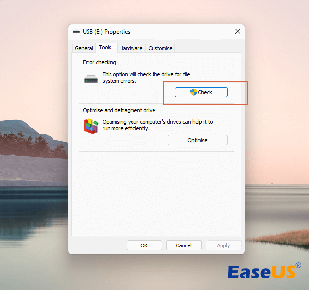 검사 도구 실행