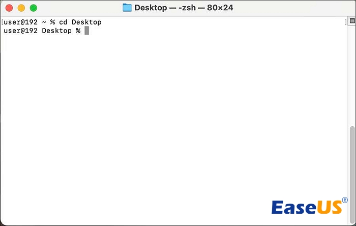 명령 CD 데스크탑 실행