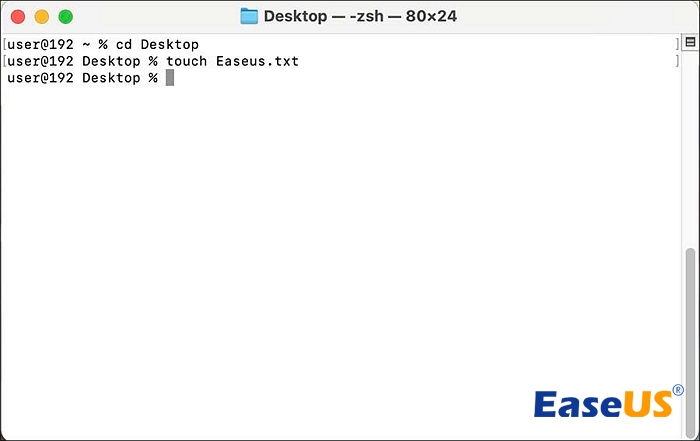 터치 명령 실행