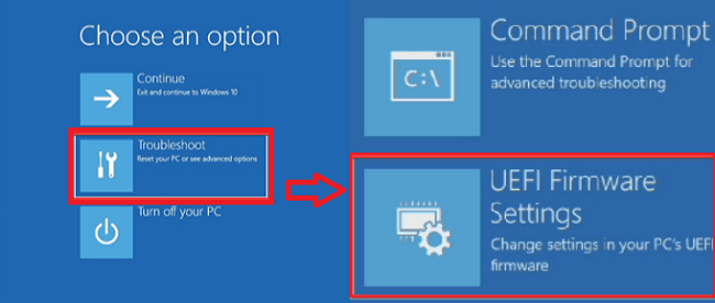 uefi 펌웨어 설정 문제 해결