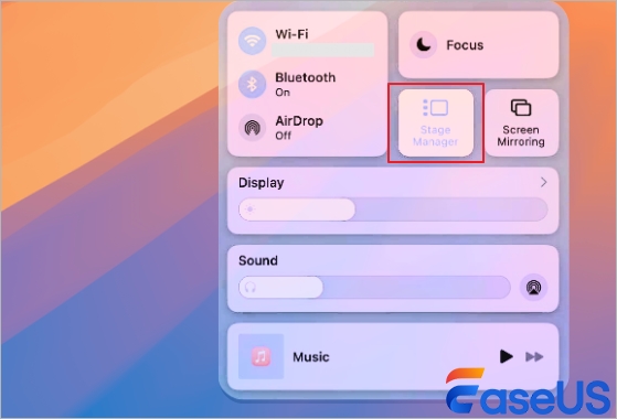 무대 관리자 켜기