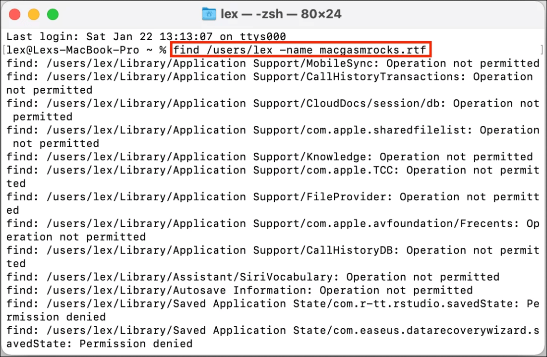 터미널 명령 사용