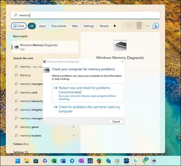 Windows 메모리 확인