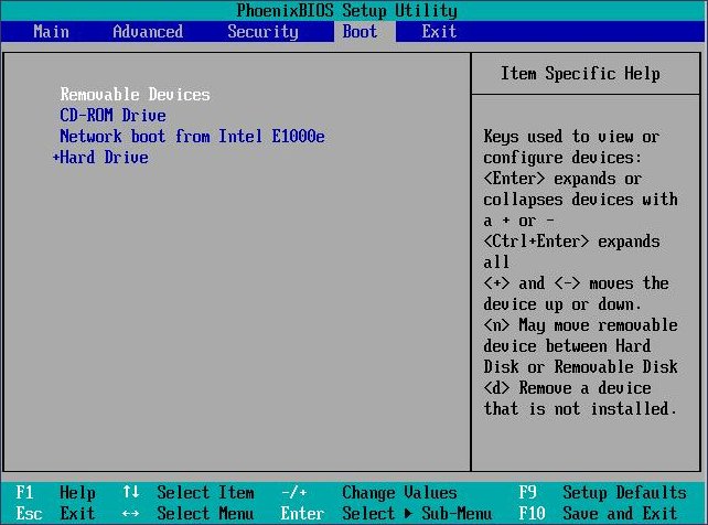 BIOS Windows 10으로 부팅