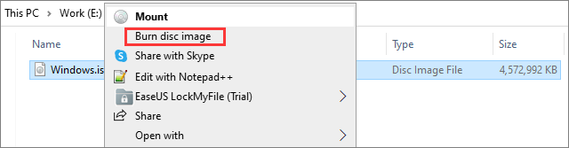 ISO 디스크 이미지 굽기
