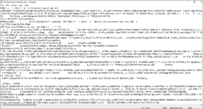 메모장으로 PDF를 손상시키다