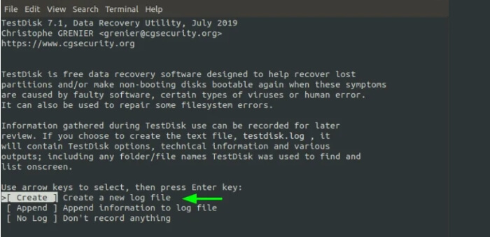 TestDisk 버전 확인