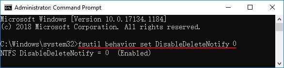 SSD에서 트림 활성화