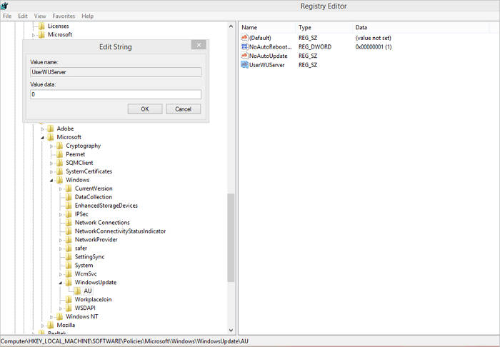 오류 코드 0x800f0954 수정 - WSUS 서버 2 우회