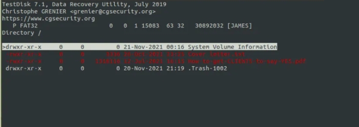 강제로 파일 삭제 취소