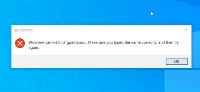 Windows에서 GPEDIT.MSC를 찾을 수 없음