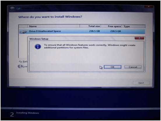 계속 진행하려면 확인을 클릭하십시오.