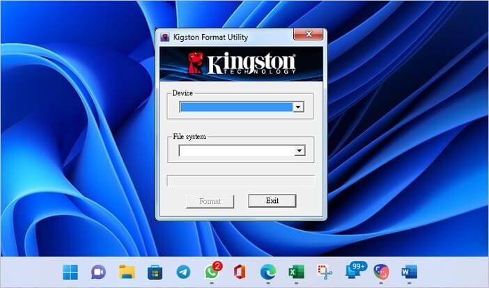 Kingston USB 수리 도구