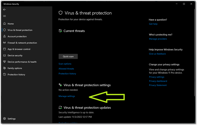 설정 옵션 관리