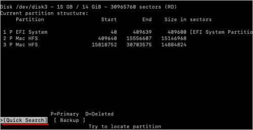 빠른 검색 수행