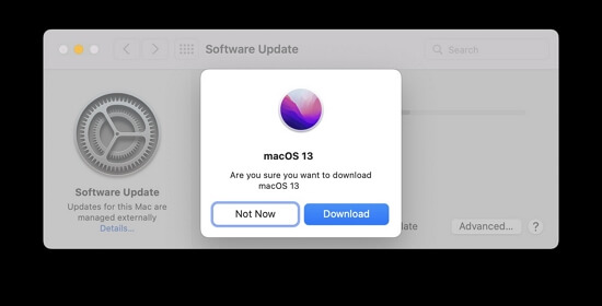 macOS Ventura를 다운로드하려면 다운로드를 클릭하십시오.
