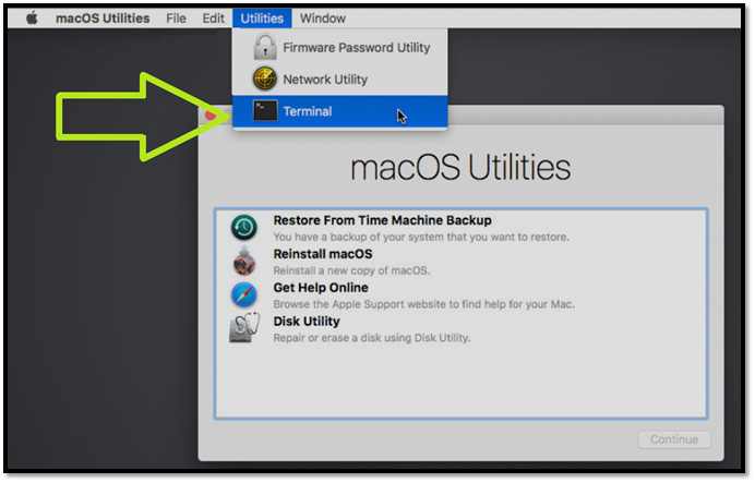 터미널을 찾아 클릭하십시오.