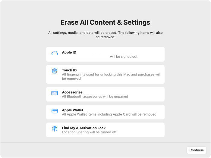 모든 데이터 지우기