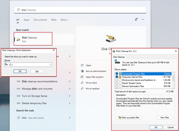 열린 디스크 정리
