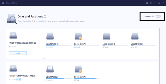 ssd에서 트림 활성화