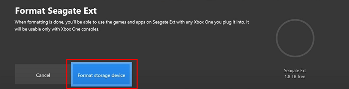 외장 하드 드라이브 포맷 확인